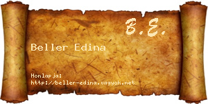 Beller Edina névjegykártya