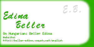 edina beller business card